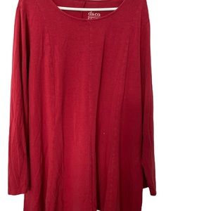Burgundy red ladies blouse size 3X